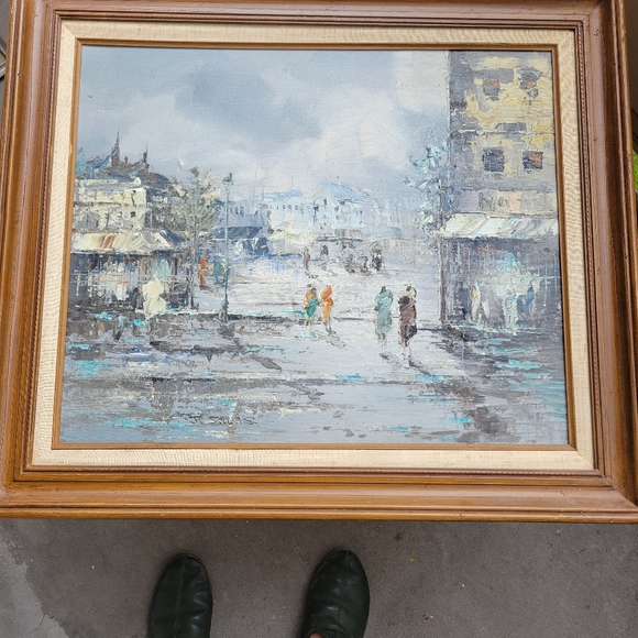 Other - Antique vintage PARIS signed Oil on Canvas Impressionist mid-20th Century painti
